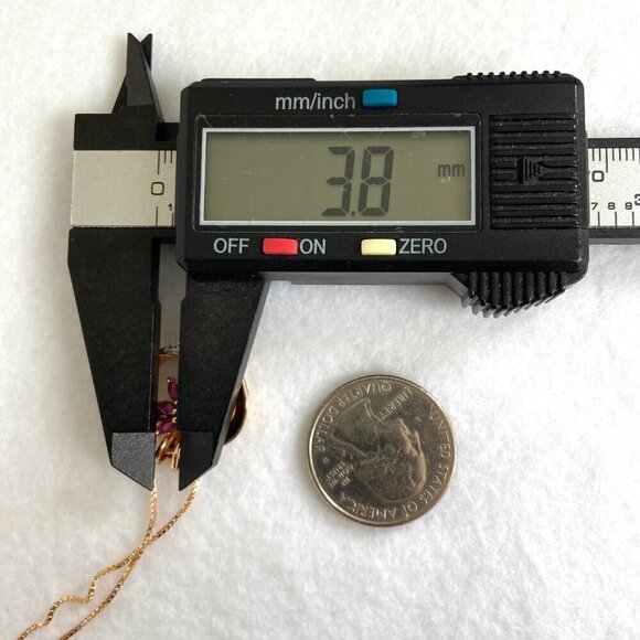 Ross-Simons Gold Vermeil Sterling Silver 925 Ruby Open Heart Pendant Necklace - Picture 16 of 16